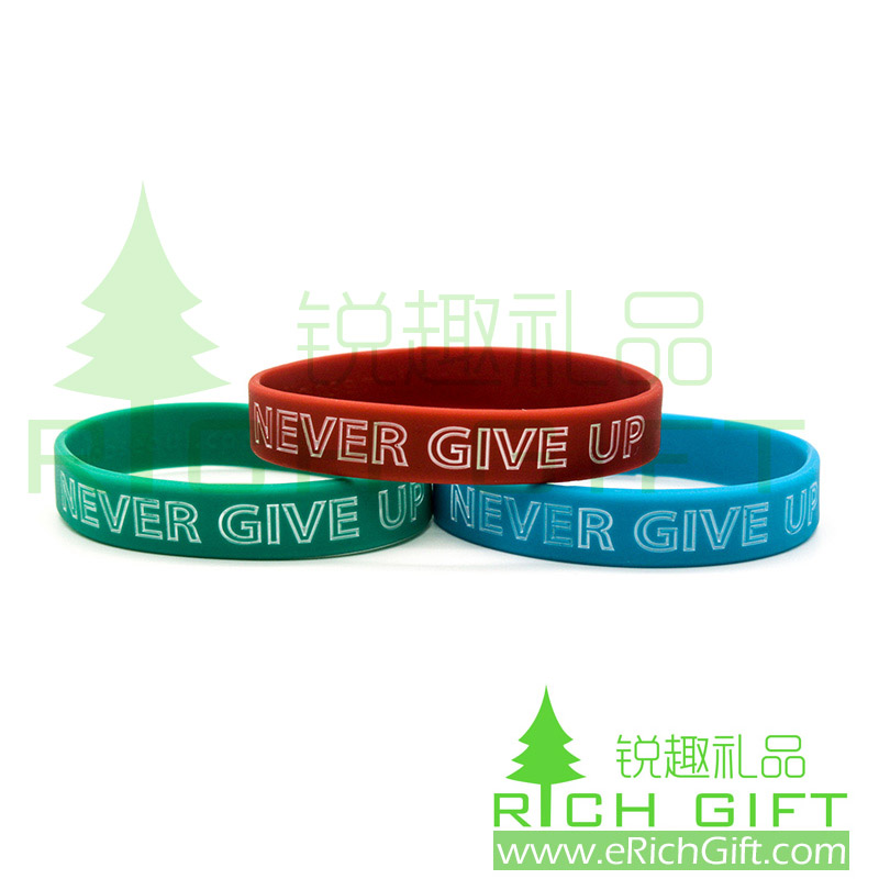 Fashion custom silicone writsbands with different band color