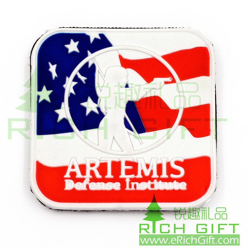 custom soft PVC badge for ARTEMIS