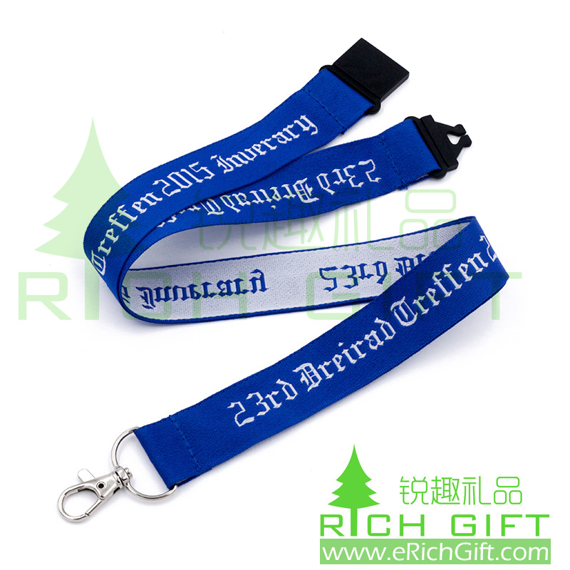 Promotional Gift Colorful Woven Lanyard Custom lanyard with safety break