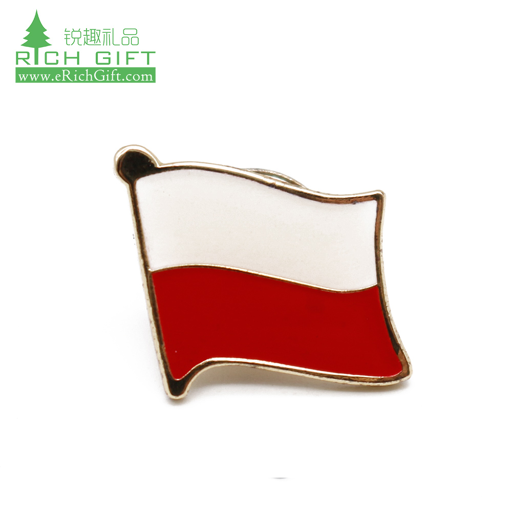 China manufacturers metal silver plated enamel epoxy country flag custom indonesia lapel pin for souvenir