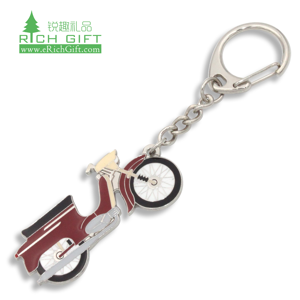 Wholesale bulk cheap customized logo metal 3d enamel bottle opener custom brand motorcycle keychain for souvenir