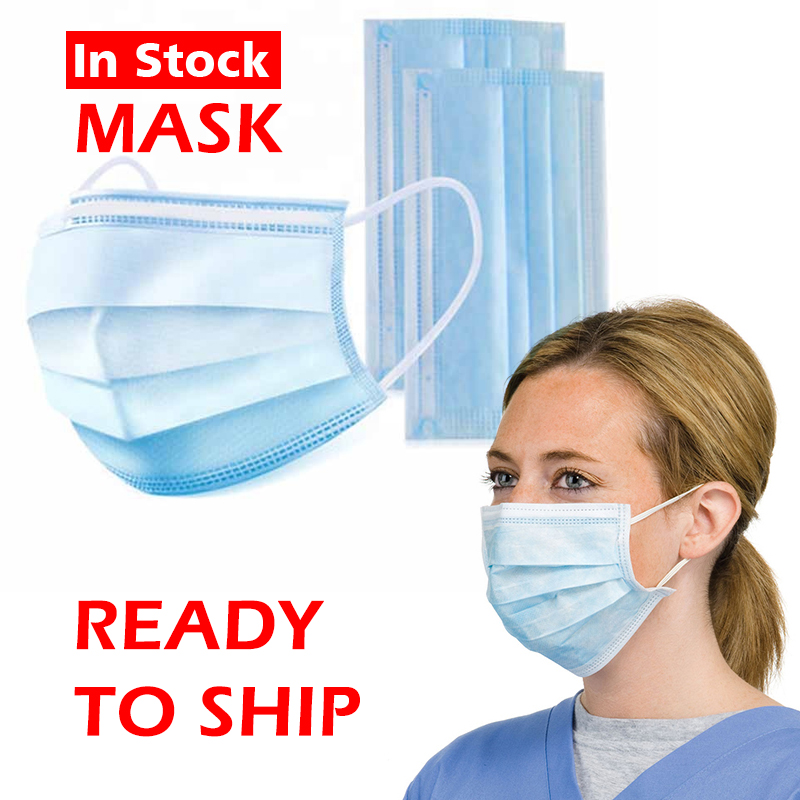 In stock // 3ply disposable surgical face mask coronavirus 3 ply protective medical face mask