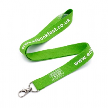 custom high quality green polyester lanyard with your own logo
