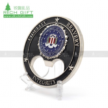 Good quality factory price custom logo military bravery navy challenge coin bottle opener for collection