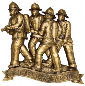 Personalized custom security department fireman rescue award firefighter resin trophy