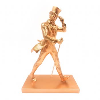 Manufacturer custom shiny copper magician resin trophy for souvenir